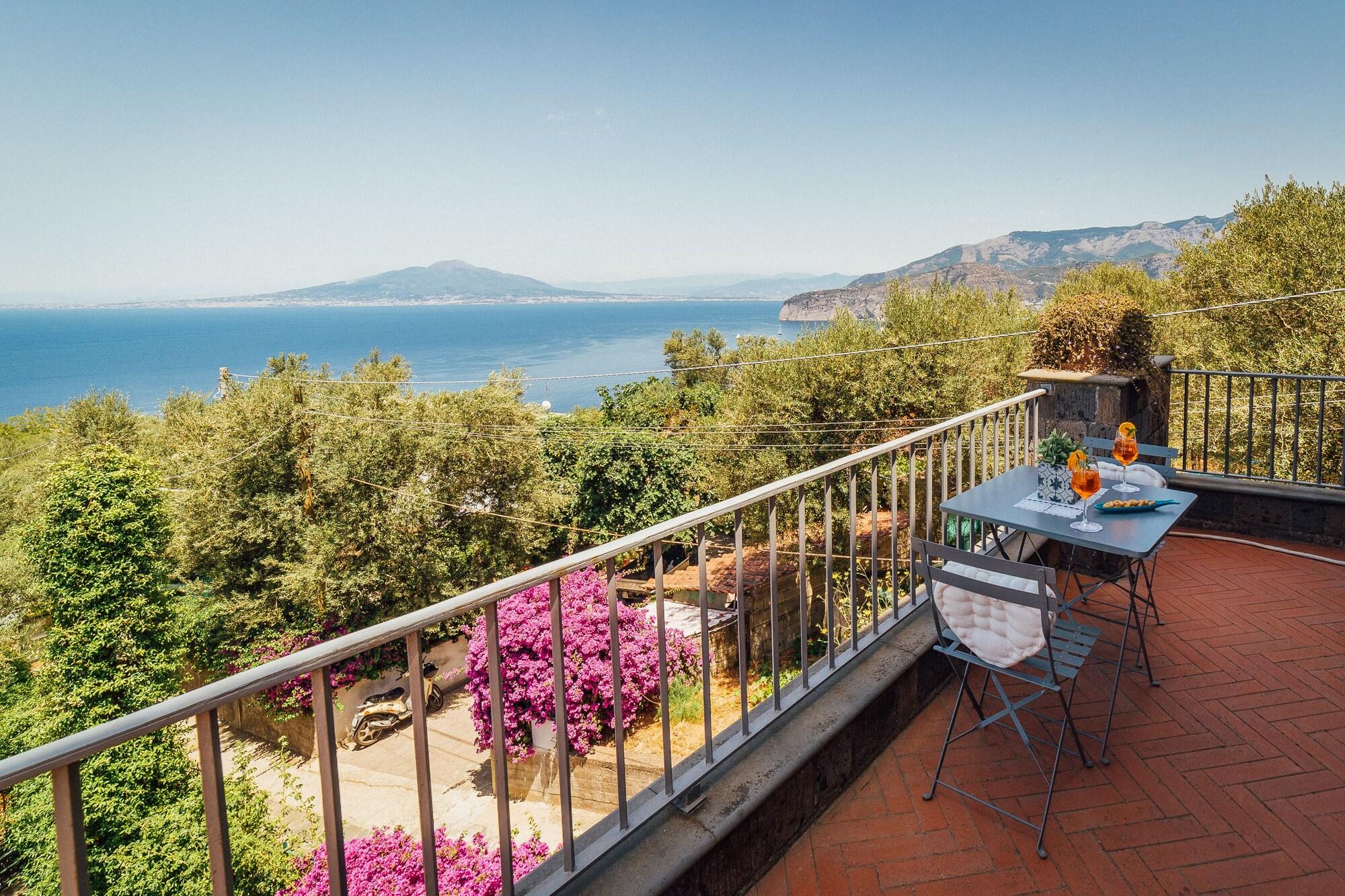 Villa Carolina Sorrento Private Heated Pool And Sea View Экстерьер фото