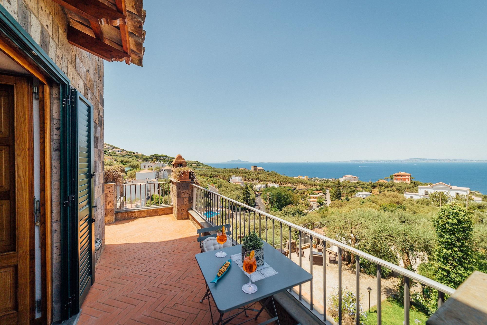 Villa Carolina Sorrento Private Heated Pool And Sea View Экстерьер фото